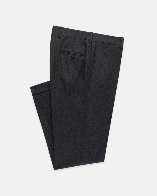 Made-in-Canada Charcoal Wool Flannel Trouser