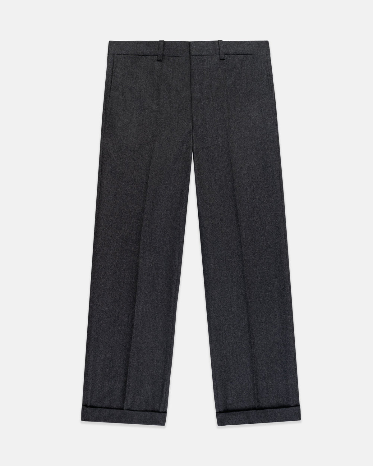 Made-in-Canada Charcoal Wool Flannel Trouser