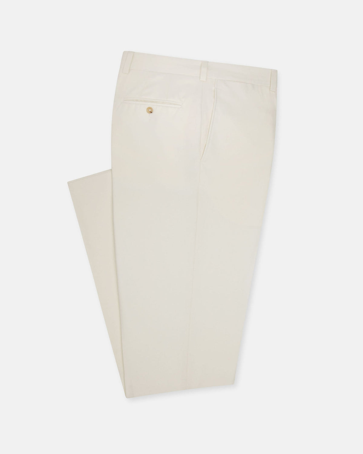 Made-in-Canada White Wool Flannel Trouser