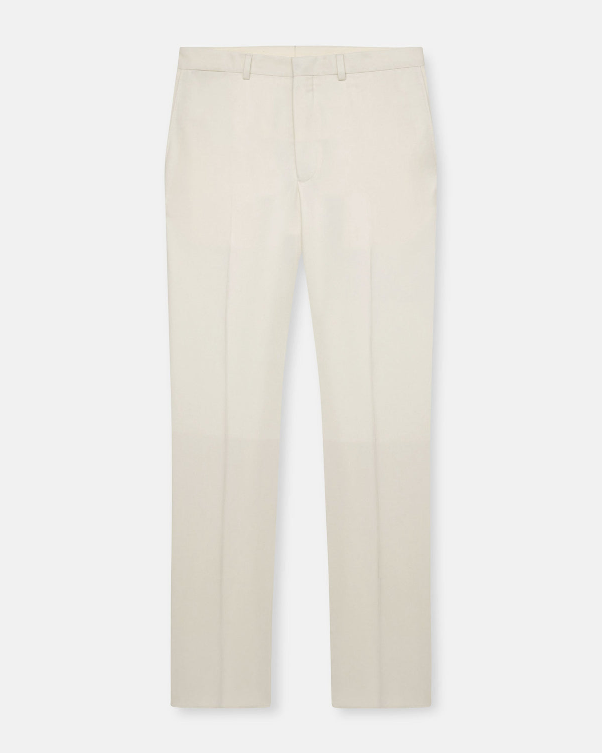 Made-in-Canada White Wool Flannel Trouser